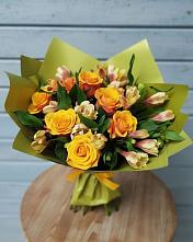 Букет цветов из:  Альстромерии и Розы в Александрийской Ставропольского края