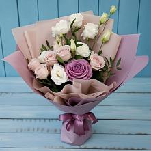 Букет цветов из:  Розы и Лизиантусы в Александрийской Ставропольского края