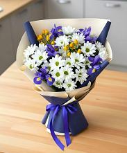 Букет цветов из:  Розы, Ирисы и Хризантемы #REPLACE_PRED# Александрийской Ставропольского края