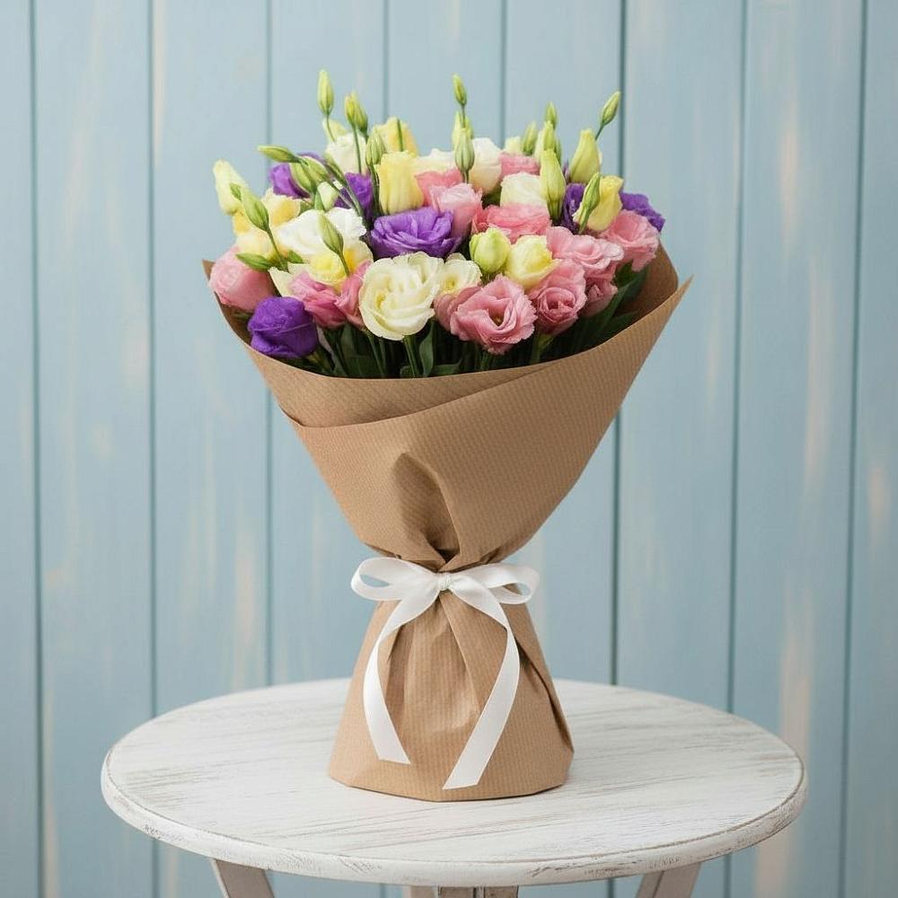 Букет цветов из: Лизиантусы в Александрийской Ставропольского края