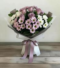 Букет цветов из:  Хризантемы и Розы #REPLACE_PRED# Александрийской Ставропольского края