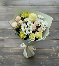 Букет цветов из:  Альстромерии, Розы и Хризантемы в Александрийской Ставропольского края