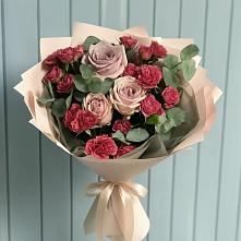 Букет цветов из:  Гвоздики и Розы в Александрийской Ставропольского края