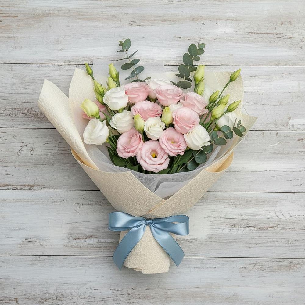 Букет цветов из: Лизиантусы в Александрийской Ставропольского края